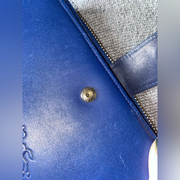 Longchamp Blue Leather Zip Wallet - Picture 6 of 11